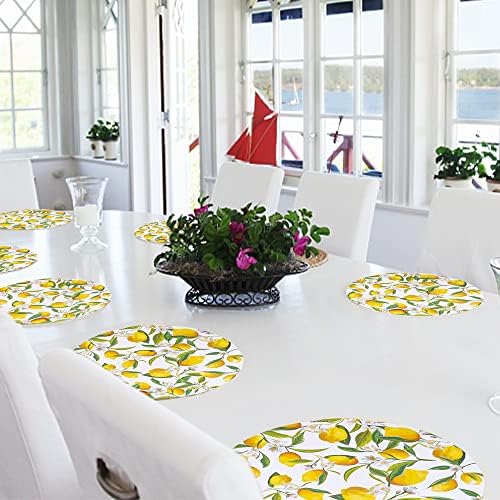 50 komada limunski papir za papir za jednokratnu upotrebu papira za jednokratnu upotrebu MATS Tropički limun voće cvijet stol za stol za večeru za večeru ljetni ukras za zabavu