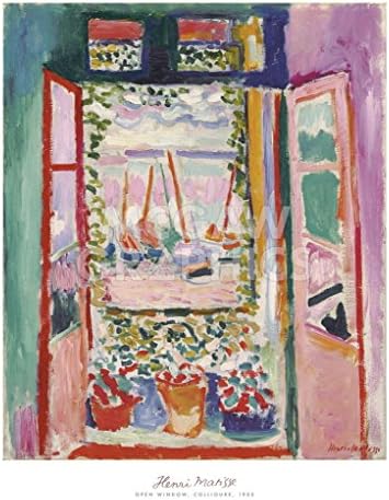 Henri Matisse otvoreni prozor, Collioure, Poster za štampu iz 1905. godine, ukupna veličina: 20x24, veličina slike: 16, 75x20