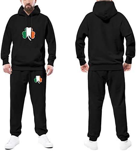 Baikutouan irska zastava Shamrock Unisex pulover Duksevi sa duksevima 2 komada TrackSit setovi Joggers
