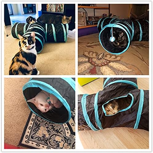 FEGOCLT smalizibilni trosmjerni tunela sa trosmjerna mačka sa rupama otporne na paek otporne na suze sigurno interaktivne igračke za mačke mače koje se lako pohrane