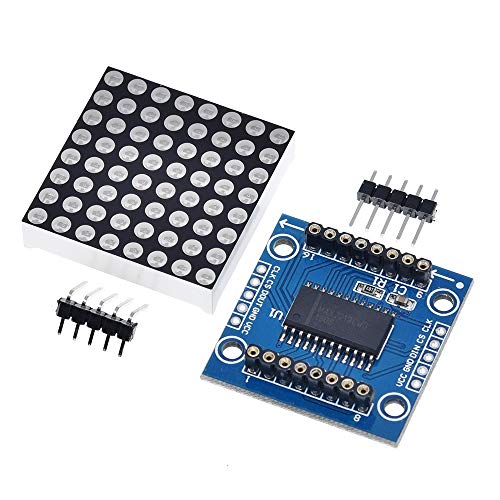 Daoki 2Pack MAX7219 8x8 Dot Matrix Jedno plava lampica MCU upravljački modul za kontrolu za Arduino, Raspberry PI s Dupont kablom