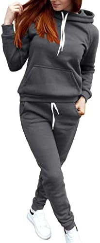 Fujiuia sportsko odijelo za žene labavog kroja S-4XL 2 kom Set pulover sa kapuljačom sa pantalonama za