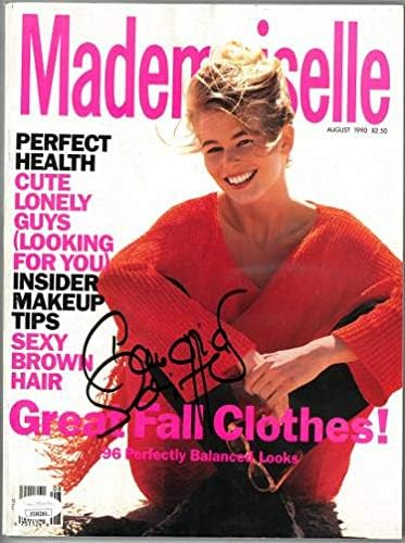 Claudia Schiffer potpisao Mademoiselle Full Magazine avgust 1990- # EE60260 - JSA Certified - filmski časopisi