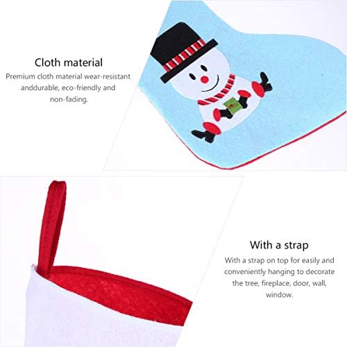 Cabilock 3pcs Božićne čarape Reindeer Snowman Santa Claus Poklon torba Čarape Kamin Viseći ukrasi