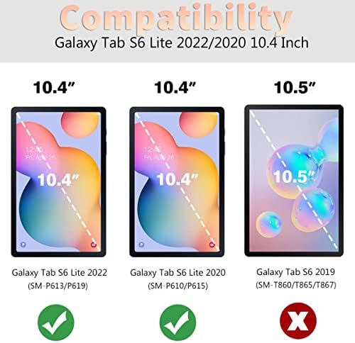 Care Sunflower futrola za Samsung Galaxy Tab S6 Lite 2022/2020 10,4 inča, rotirajuće preklopno štand od 360 stupnjeva višestruko gledanje uglove uglove sa automatskim spavanjem / buđenjem
