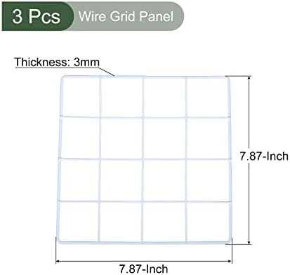 Yokive 3pcs Grid Wire Grid ploča, ukrasna ploča ploče | Fotografije fotografija Držači za prikaz Viseći okvir za kućnu kancelariju