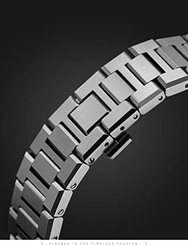 WSCEBCK Torbica od nehrđajućeg čelika za Apple Watch Band Modifikacija 45mm 44mm 41mm Metal mod komplet za