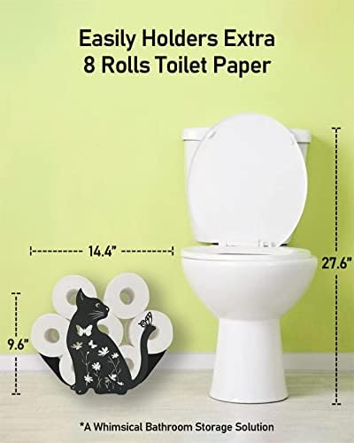 Šareni držač za tačke toaletni papir, smiješni za životinje Samostojeći organizator za dodatnih 8 rola, kupaonica