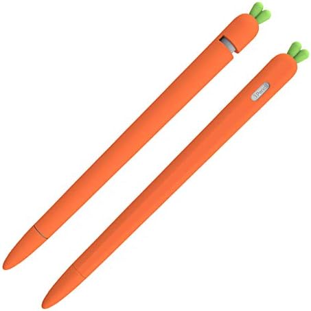 Chenxi silikonska futrola Kompatibilna nova olovka za jabuku 1ND / 2. držač za proizvodnju zaštitne kože za iPad, slatka oprema za šargarepu Mekano grip torbica sa poklopcem vrhova olovke.