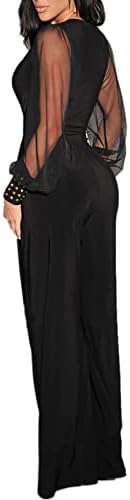KCJGIKPOK Dvodijelni ženski odijelo ženske metrenje dugih rukava rastegnuti struk pune boje duboka v vrat casual stil širok