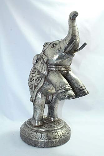 Rajasthan Gems 925 Sterling srebrna folija na drvu, životinjski slon figura Početna Dekorativna
