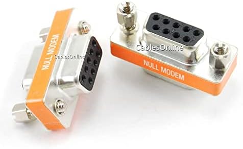 CABESONLINE DB9 NULL modem Ženski na ženski adapter za prenos podataka / rodni mjenjač,