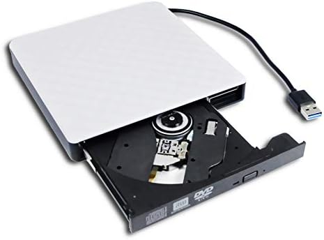 Pop-Up prijenosni USB 3.0 eksterni DVD CD gorionik optički pogon za Acer Aspire E15 E 15 V5 Inspire 5 S 13 S5 A515 E5-575 VX15 Slim Ultrabook Laptop, 8x DVD+ - R/RW DL DVD-RAM 24X CD-R Writer White