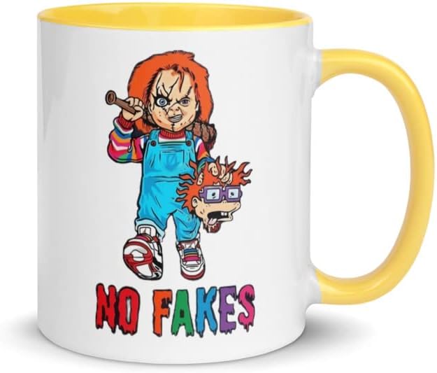 Nema lažiranja Chucky šolja za kafu, poklon za Chucky Lovers, Chucky film fans, horor filmovi