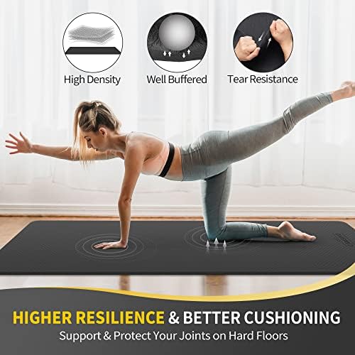 CAMBIVO Extra Wide Yoga Mat za žene i muškarce, Eco-Friendly SGS Certified, veliki TPE fitnes