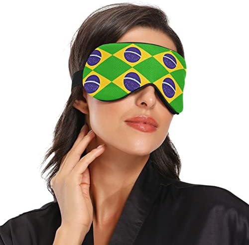 Unisex Sleep Maska za spavanje Brazil-Flag-ponosna-nogometna noć za spavanje Spavaća maska