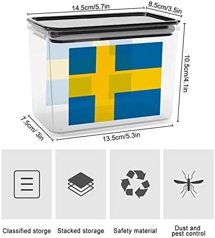 Kutija za odlaganje švedske zastave plastični kontejneri za organizatore hrane sa poklopcem za kuhinju