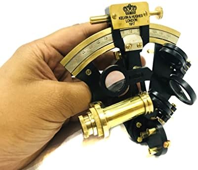 Maan Decor - 4 '' nautički sextant mesing nautički sextant crni finiši navigacijski instrumenti