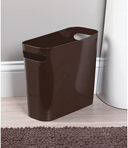 Mdesign Compact Samostojeći 2-u-1 Plastična toaletska četka / klip / smeće / smećeBet smeće