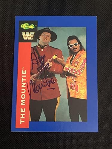 Classic Worstling WWF-a Mountie 1991 potpisala autogramirana kartica - autogramirane hrvanje fotografija
