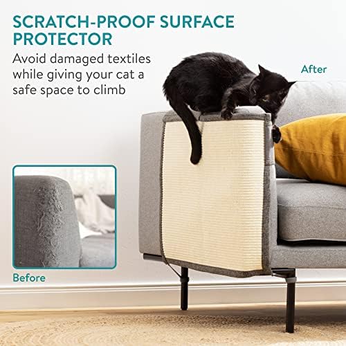 Navaris Cat Scratch Mat Sofa Protector - prirodni Sisal namještaj Protector grebanje jastučić za mačke - Scratch Carpet za kauč, kauč, stolica
