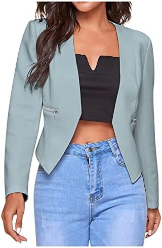 Ženska plus veličina dugih rukava Blazer Casual Open Front Cardigan jakna