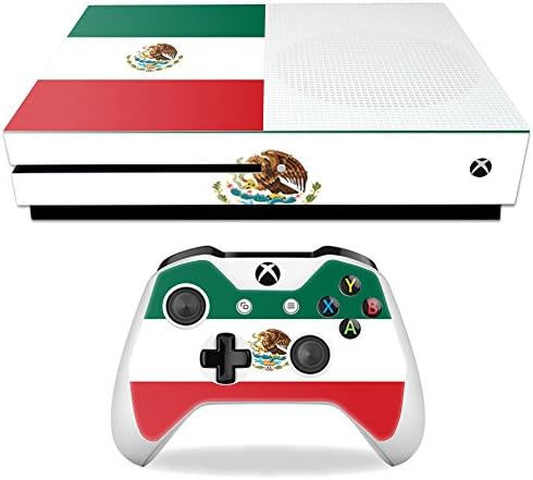 Micyykins kože kompatibilan sa Microsoft Xbox One S - Meksička zastava | Zaštitni, izdržljivi i jedinstveni poklopac zamotavanja vinilnog dekala | Jednostavan za prijavu, uklanjanje i promjena stilova | Napravljeno u sad