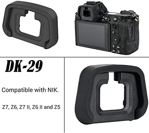 Zlmc okulatni okul za oči DK-29 za Nikon Z7 II Z7 Z6 II Z6 Z5 Zrčka kamera bez ogledala, ZLMC zamjenjuje Nikon DK-29 oka i vrući poklopac obuće (2 + 1-pak