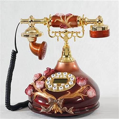 Zjhyxyh evropski vintage fiksni rustikalni antikni telefon novi ukras za unutrašnju kuću Ukrasi