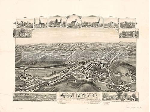 1891 Karta / West Boylston Massachusetts 1891 / Massachusetts|West Boylston|West Boylston
