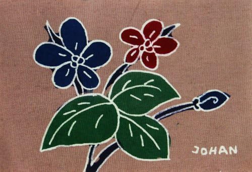 Fine Batik batik Art Painting, Flower ' by Johan
