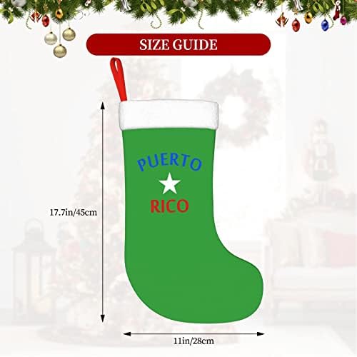 Custodwarf Portoriko Christma čarape Xmas Dekoracije stabla Božićne čarape za Xmas Holiday Party poklone