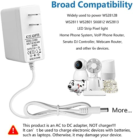 SHNITPWR 6V 2A napajanje 6 Volt 2 Amp bijeli Adapter za struju 100V~240V AC u DC Converter 5OOmA 800mA