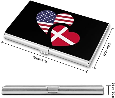 Danska američka zastava držač posjetnica metalna džepna torbica za posjetnice personalizirani novčanik za muškarce i žene