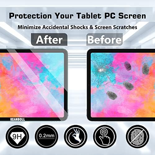 Keanboll 2-pakovanje kaljenog stakla zaštitnika za Samsung Galaxy Tab S6 Lite 10,4 inča, ultra bistre i bez valova i bez mjehurića i smanjenje otiska prsta i otporan na prstiju