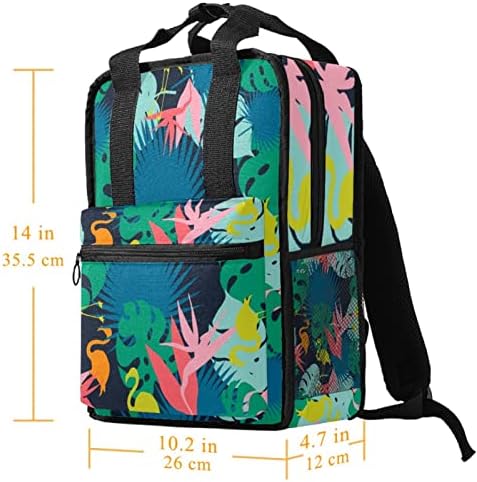 VBFOFBV putni ruksak, ruksak za laptop za žene muškarci, modni ruksak, tropski dlan lišće Flamingo