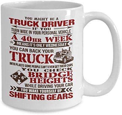 Kamiondžija šolja za kafu možda ste vozač kamiona Ako se napravite 15oz čaj šolja Funny transport Kup