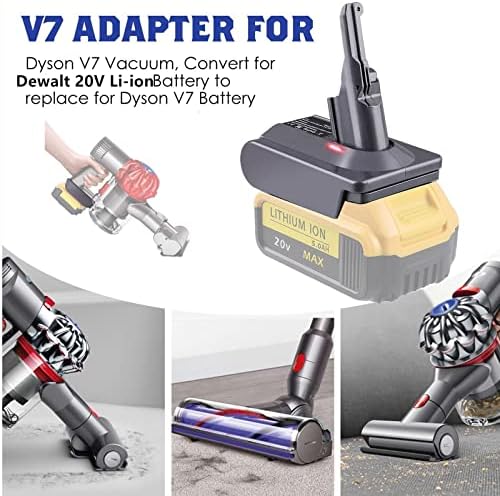 Eid V7 Adapter za litijumsku bateriju Dwalt 18v 20v rad na Dyson V7 Motorhead Pro,V7 Trigger,V7