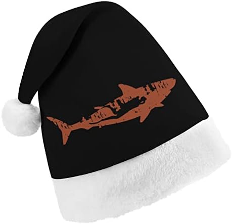 Scuba Diver Shark plišani Božić šešir Naughty i lijepo Santa kape sa pliš obodom i Comfort Liner Božić