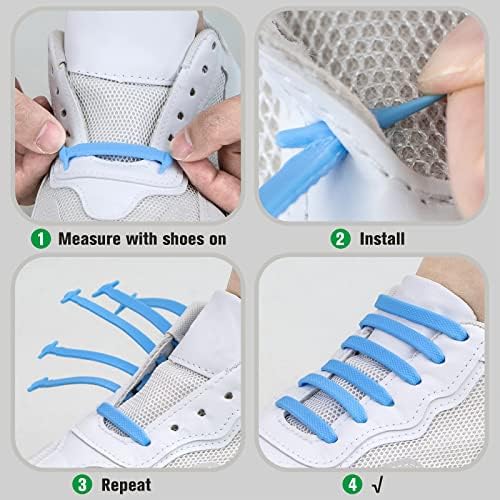 INMAKER vezice za cipele bez kravate za odrasle i djecu, elastične pertle za patike, gumene silikonske vezice