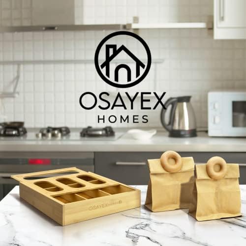 Osayex Homes ziplock Bag Organizator za skladištenje kuhinjskih fioka-kompatibilan sa Ziploc-om, a većina brendova za galonske, Kvarte, sendviče i torbe za razne veličine
