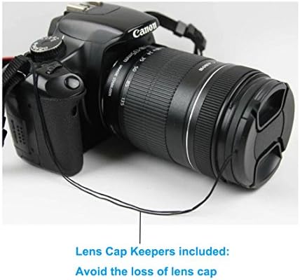 Snap-on CAP objektiv, LxH 2 Centralna kapa za prstom i 2 čuvara drvača za kućište za Canon, Nikon, Sony i bilo koji drugi DSLR kameru, univerzalni dizajn