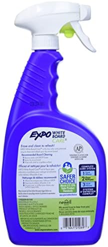 EXPO markeri za suho brisanje niskog mirisa, fin vrh, crn, 36 Count & EXPO sprej za čišćenje suhe ploče za suho