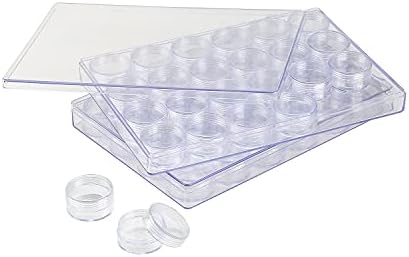 TDotm 24 okrugli kontejneri Jors nakit naušnice perle šivajuće tablete za skladištenje prozirne plastične kutije perle organizatori