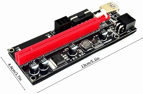 Konektori 1 / 6pcs Najnoviji VER009 USB3.0 PCI-E Riser Ver 009S Express 1x 4x 8x 16x Extender PCIe Riser adapterska kartica SATA 15Pin do 6 pin snage -
