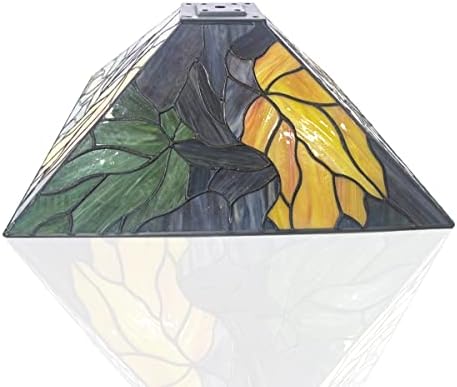 Samo sjena lampe NADUOXRK Tiffany Square, dizajn cvijeća, dijagonala 19 inča, vitraž, NAD13. 5-SH