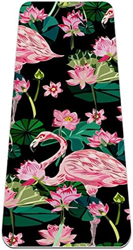 NDKMEHFOJ Pink akvarel Flamingo Lotus Flower Folding gimnastika Mat yoga Mat Pad Non-Slip izgubiti težinu Vodootporan Sport Mat Vježba & nbsp ;za teretanu Pilates podu