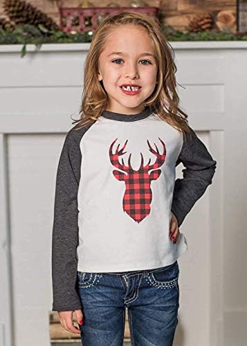 Božićne odjeće mama i mi modna jelena ispis bluza s dugim rukavima za bluzu za bluze podudaraju se sa porodičnim