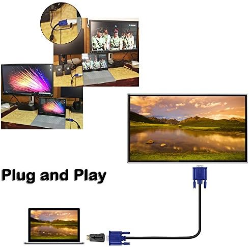 HDMI do VGA pretvarač adapter, sourceeton 2 pakovanja pozlaćenog zaslona Port adapter sa audio izlazom za laptop,