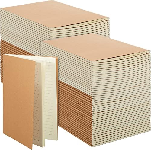 Mimorou 100 paket Kraft Notebook časopisi 5.5 Inch x 8.3 Inch A5 Journal Softcover notebook računari
